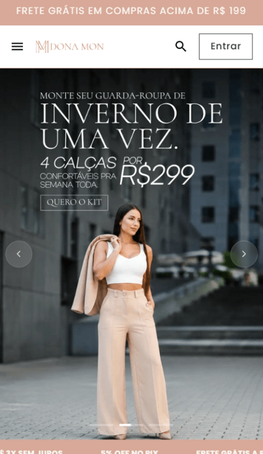 Loja virtual criada pela Arcus