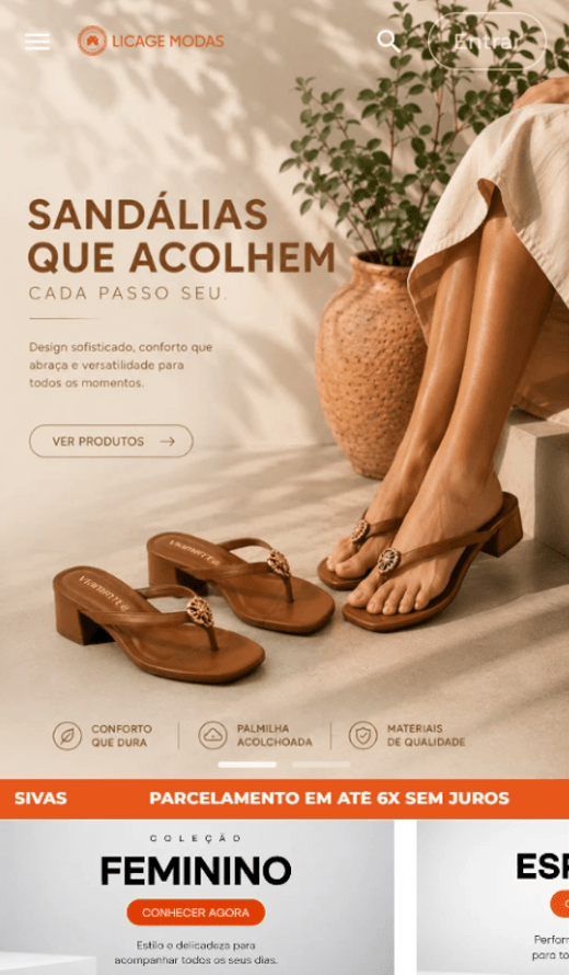 Loja virtual criada pela Arcus