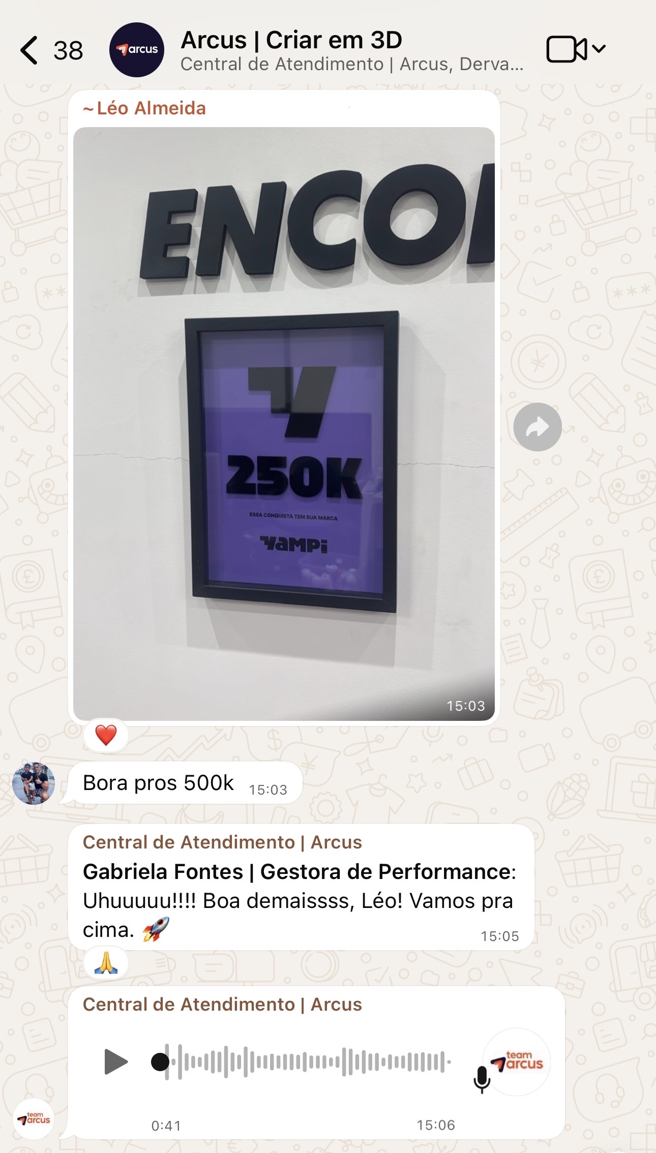 Depoimento de cliente da Arcus