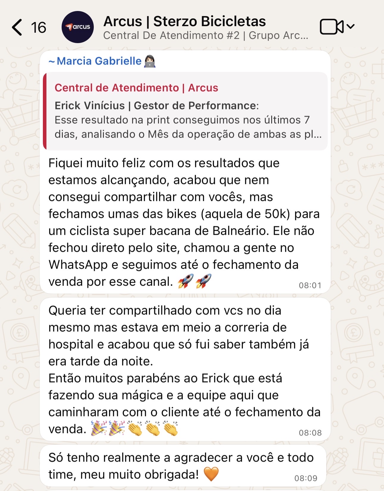 Depoimento de cliente da Arcus