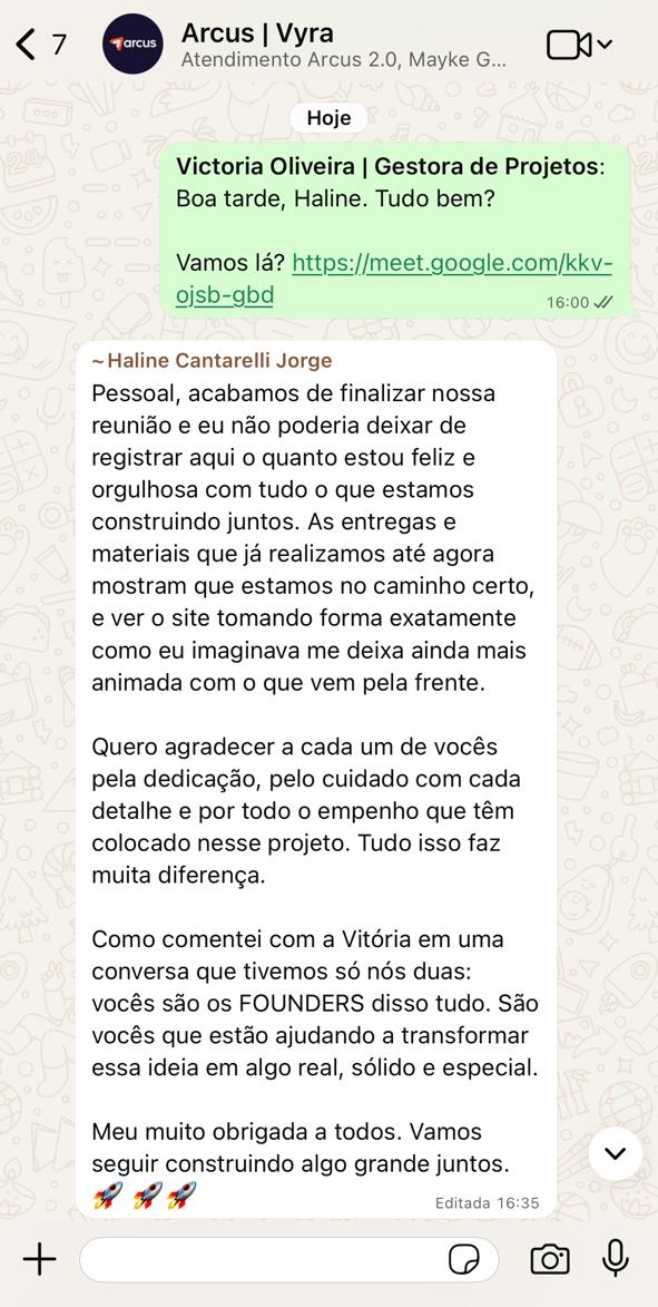 Depoimento de cliente da Arcus